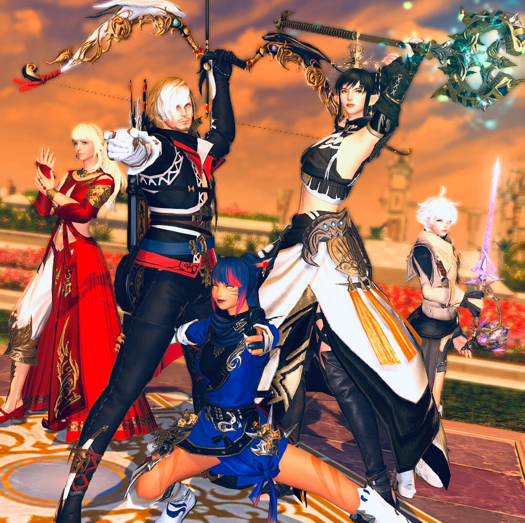 Lucan reunited with Ko’shari after 8 years apart, kissing atop a roof in Kugane.